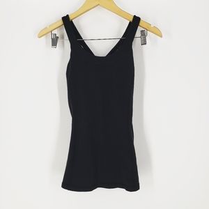 LULULEMON STRAPPY SHELF BRA 8 TANK TOP BLACK